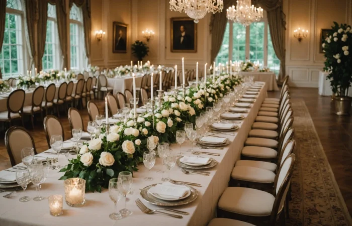 disposition table mariage pour 100 personnes